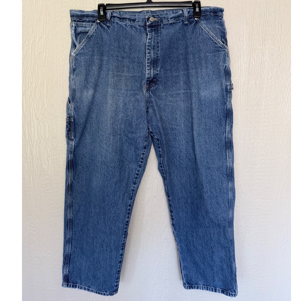 WRG Jeans Co Mens Carpenter Pants Blue Denim Relaxed Fit 42x30 94SEODV